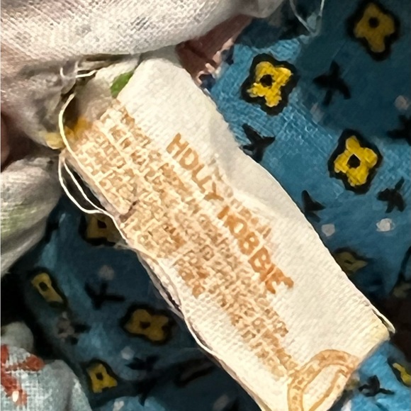 Vintage 70s Knickerbocker Holly Hobbie original Taiwan small fabric calico Doll - Picture 5 of 5